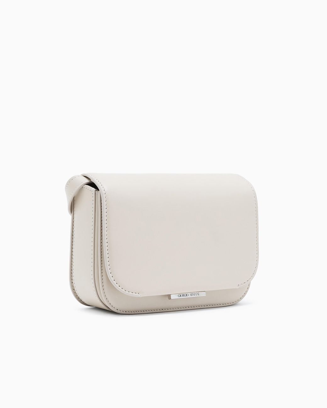 Giorgio Armani White X 10 Corso Como Medium Leather Shoulder Bag