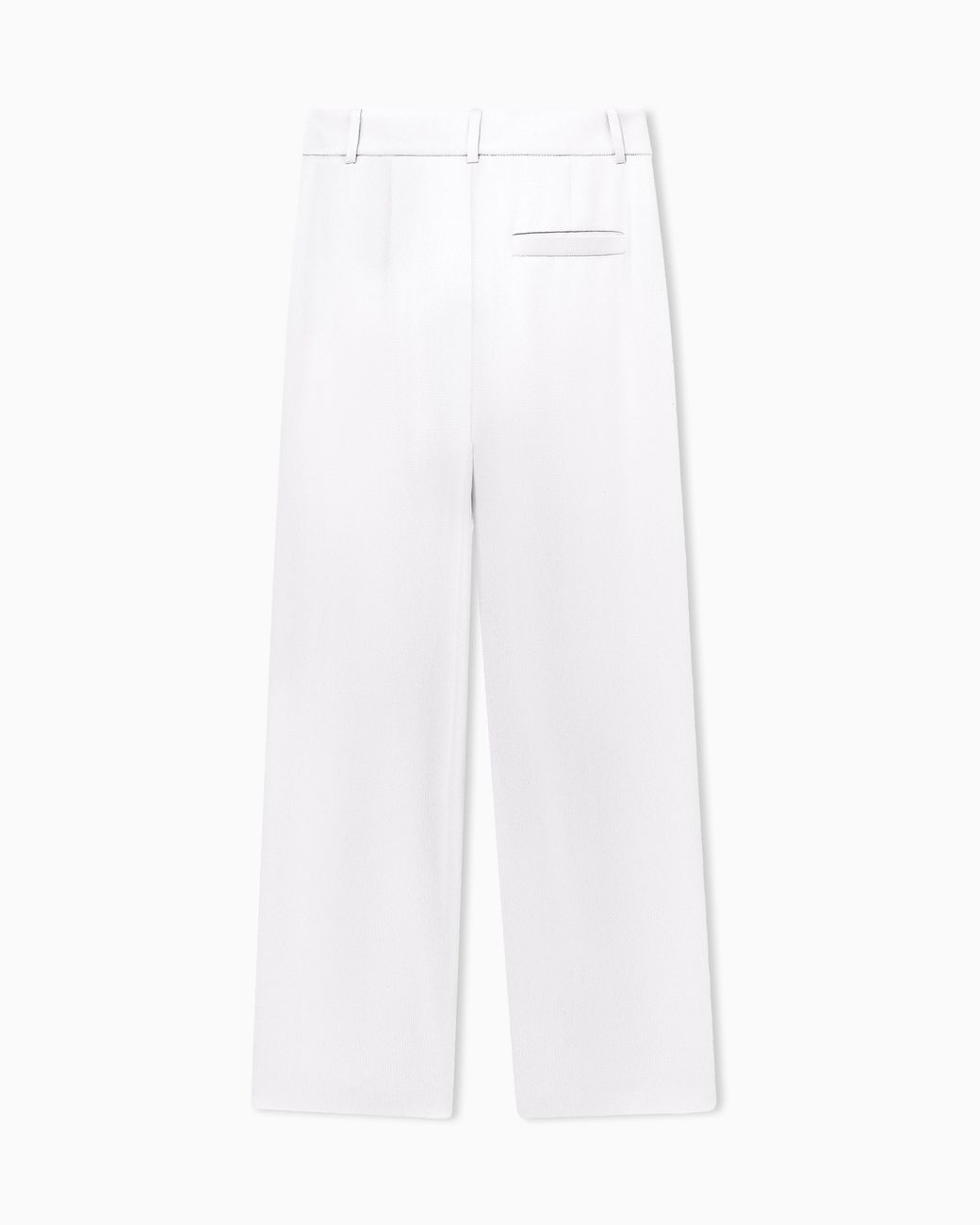 Giorgio Armani White Trouser Wide Leg With Two Pleats
