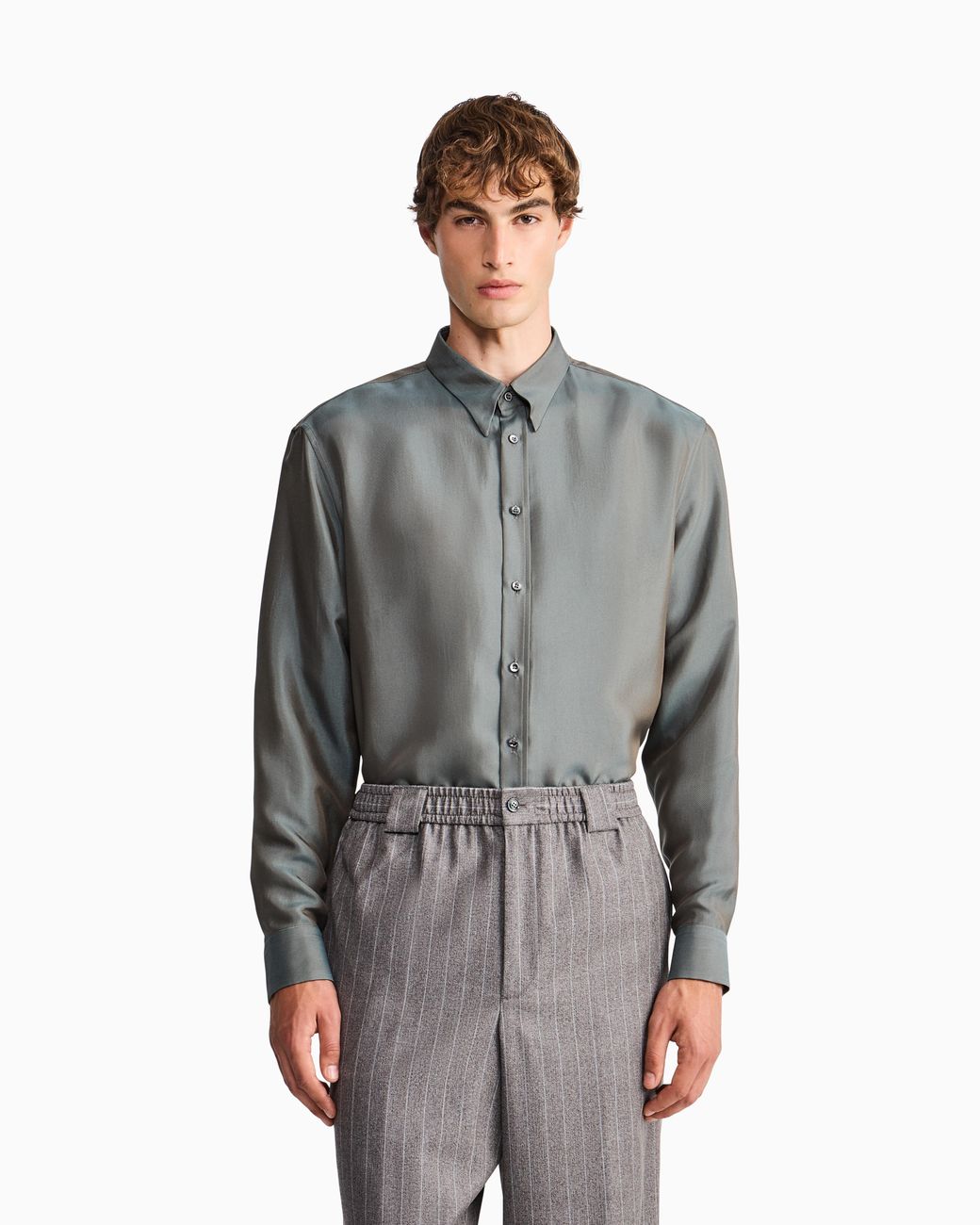 Giorgio Armani Gray Shirt Regular Fit for men