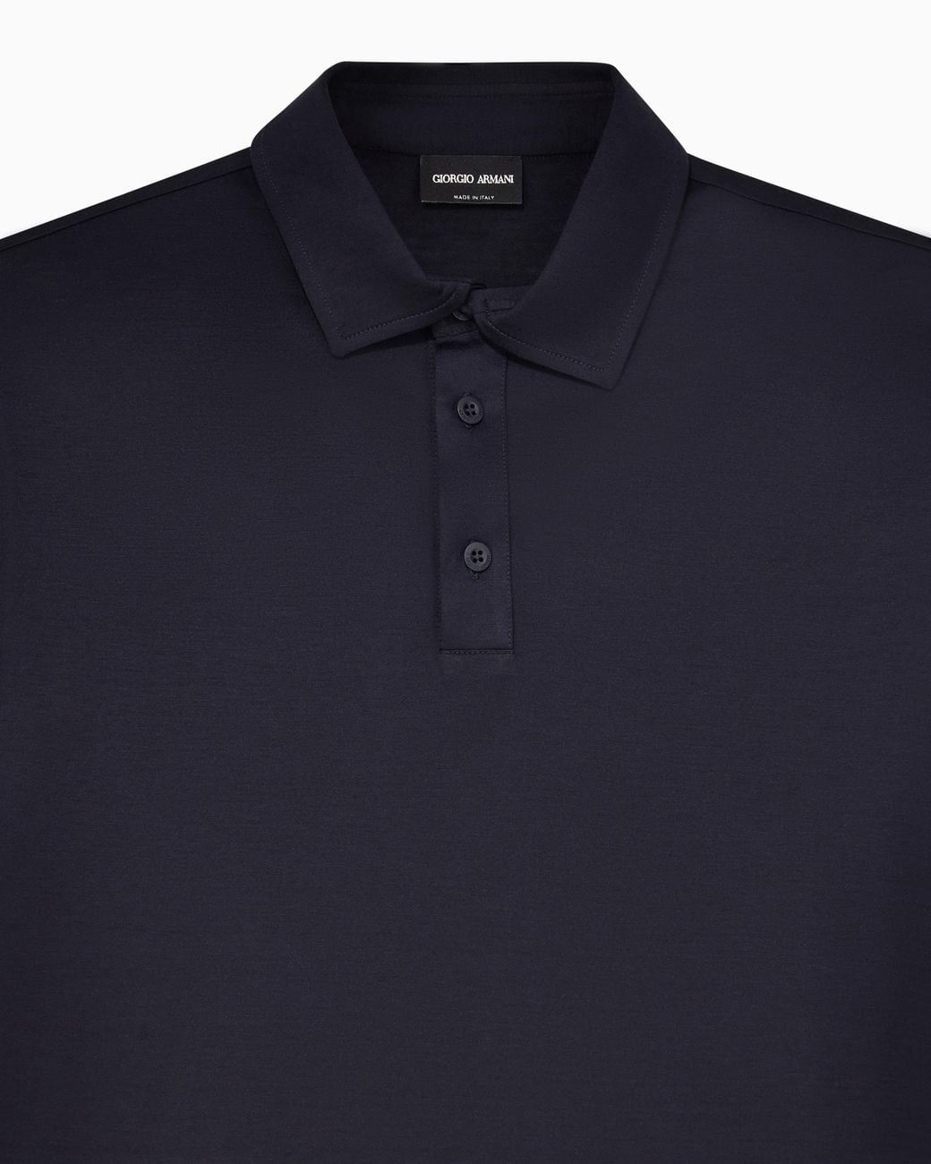 Giorgio Armani Blue Silk And Cotton-Mélange Jersey Polo Shirt for men