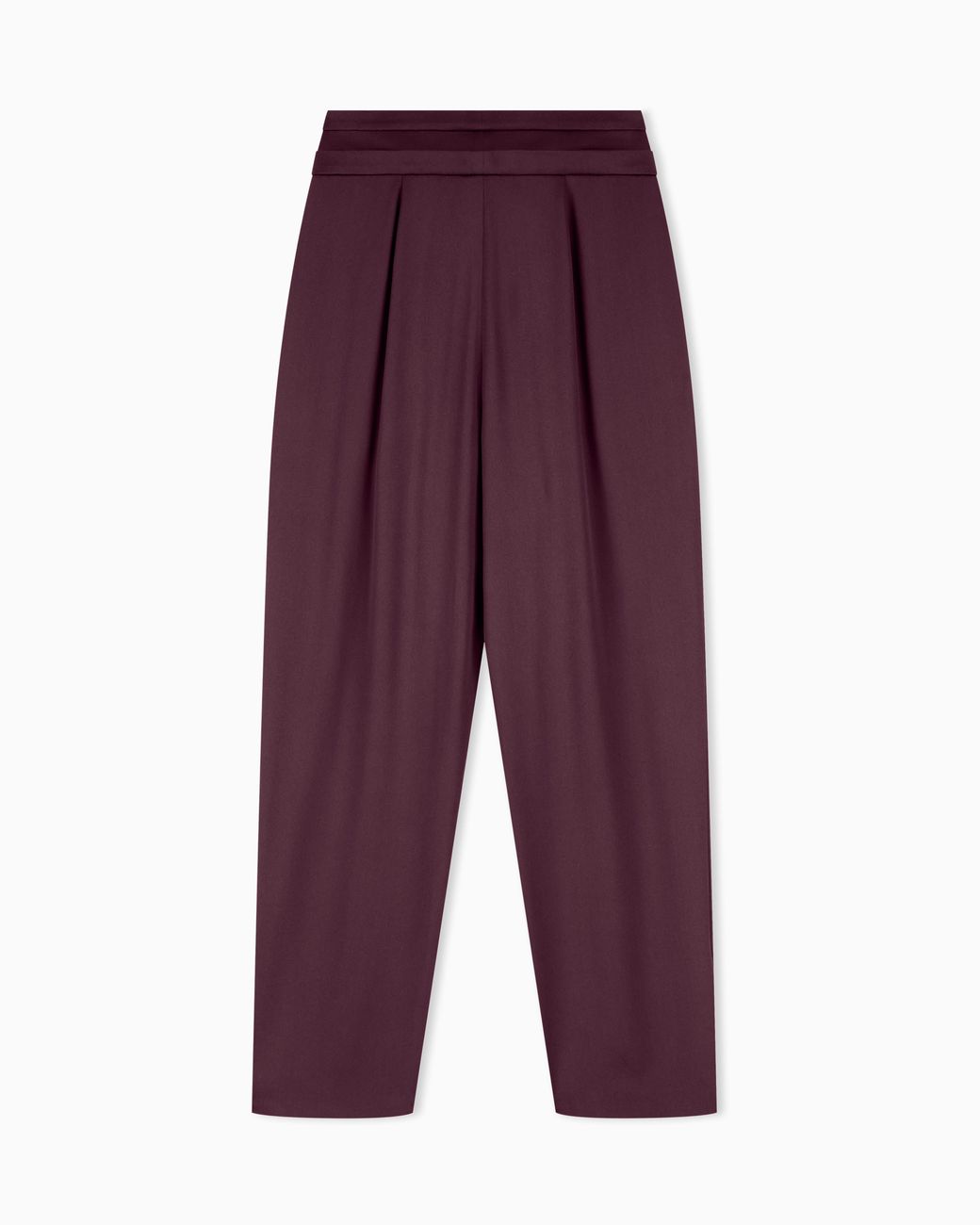 Giorgio Armani Purple Multi-Pleated Trousers