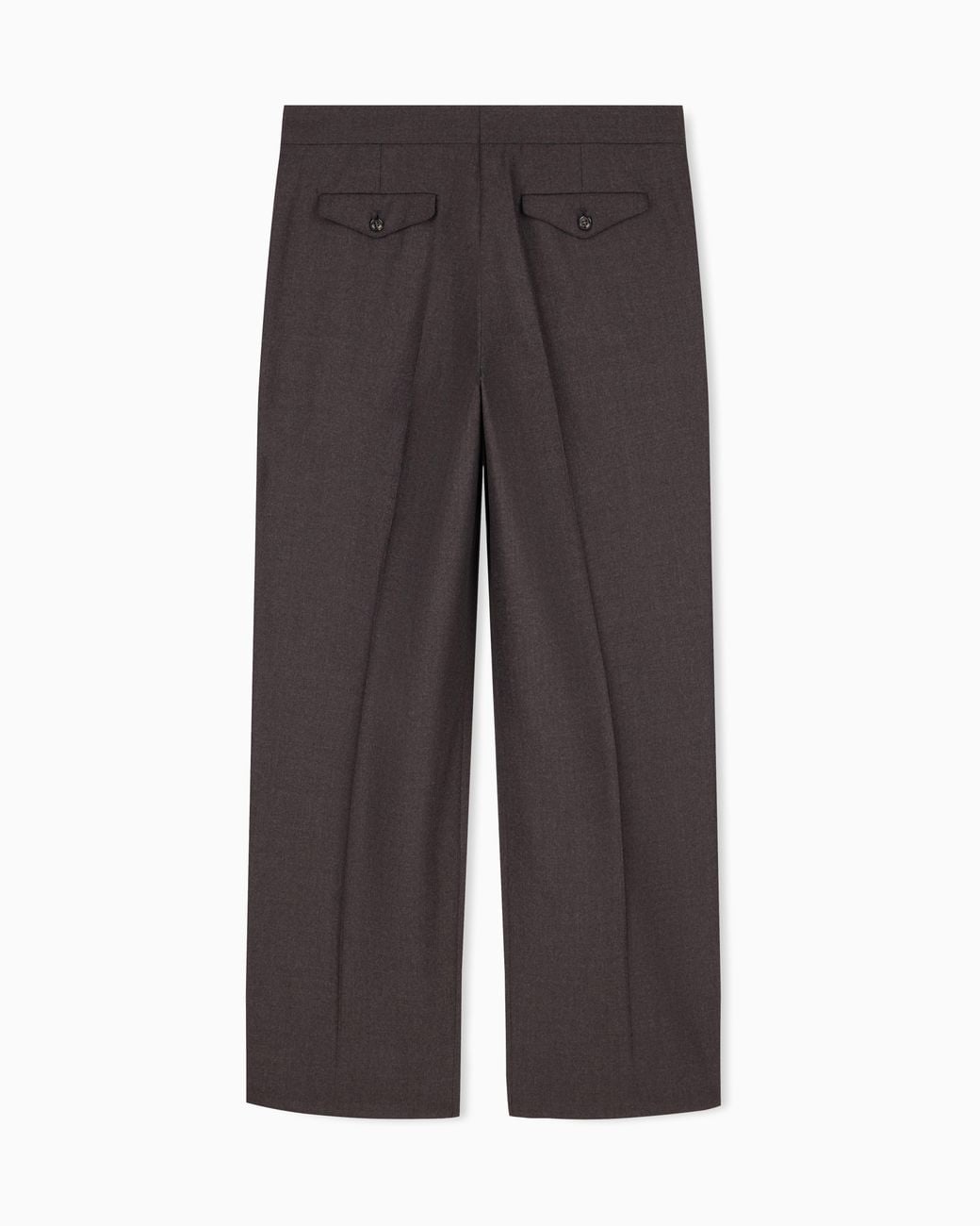 Giorgio Armani Brown Oversized Double Pleat Trousers for men