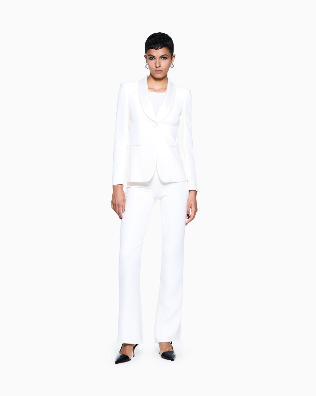 Giorgio Armani White Pure Silk Crêpe Tuxedo