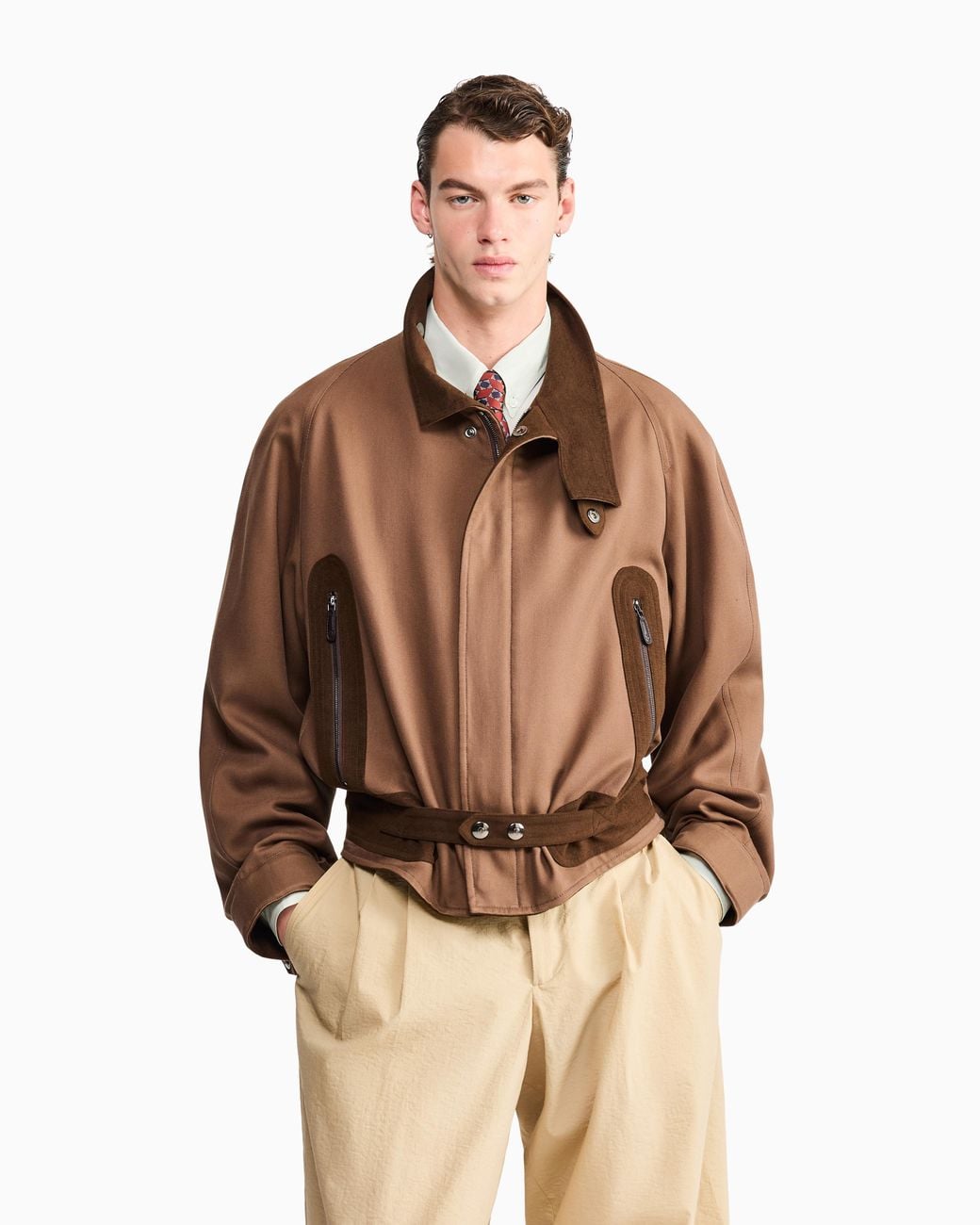 Giorgio Armani Brown Armani/Archivio Ss1983 Bomber Jacket for men