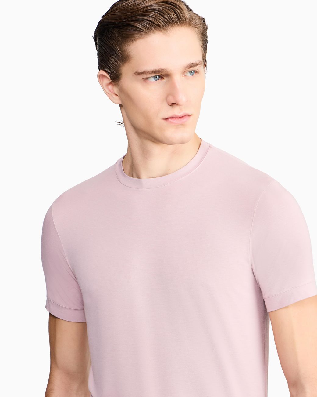 Giorgio Armani Pink Crew-Neck T-Shirt for men