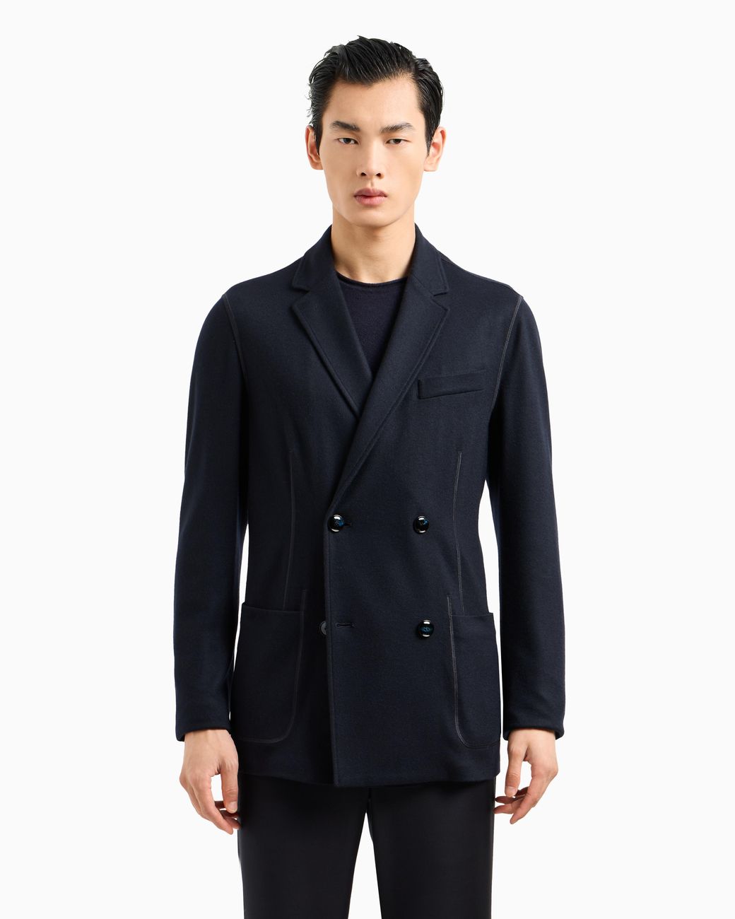 Giorgio Armani Blue Cashmere Jacket for men