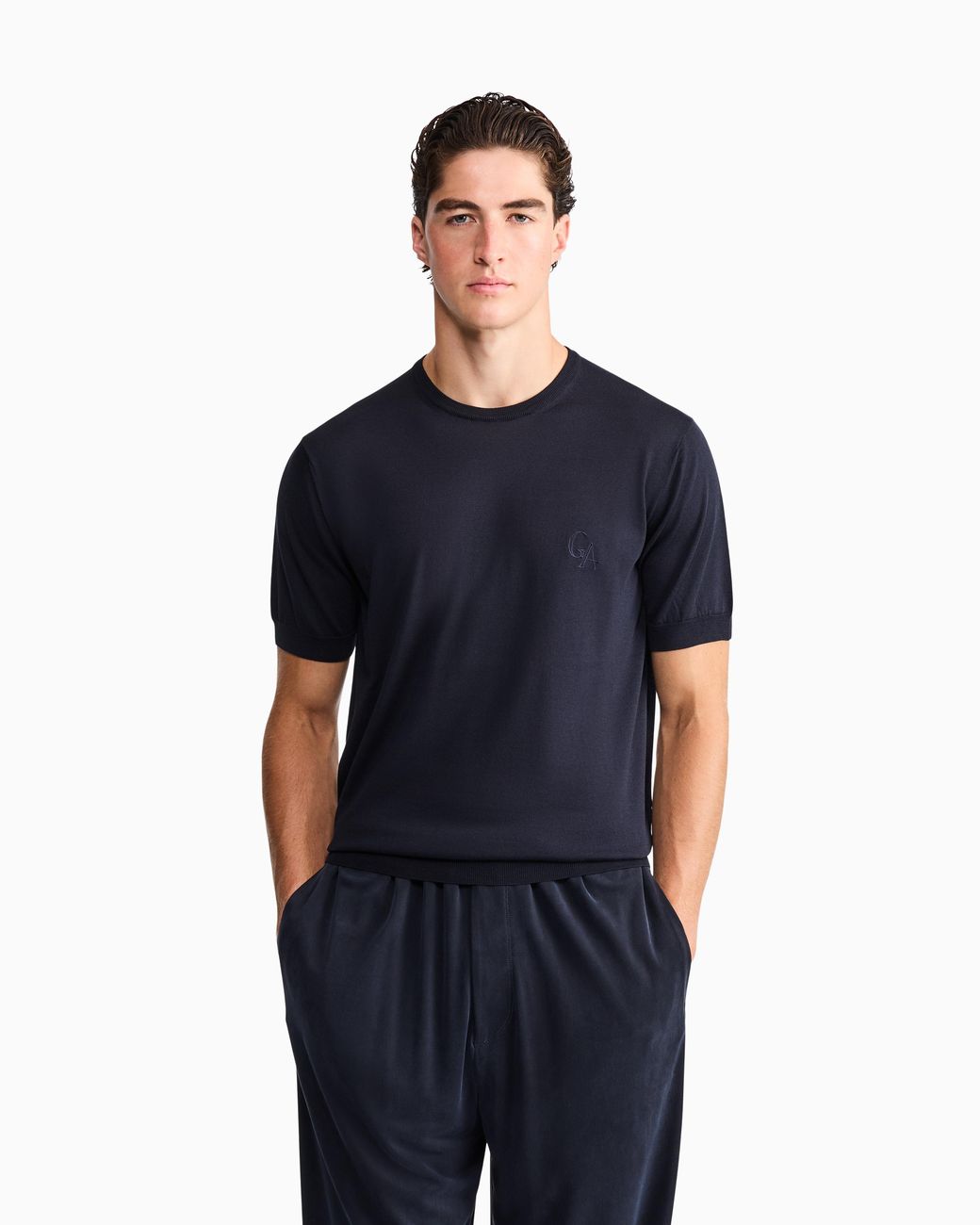 Giorgio Armani Blue Sweater Slim Fit for men