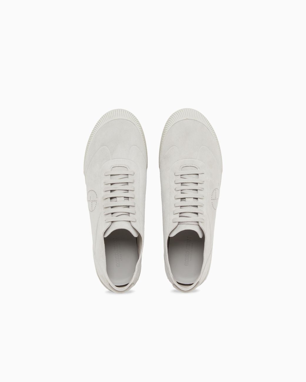 Giorgio Armani White Suede Sneakers for men