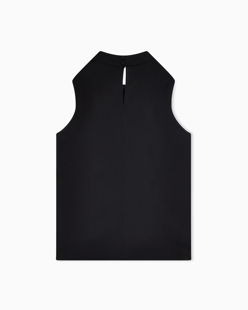 Blusa Georgette De Seda Lavada Con Nudo Giorgio Armani de color Black