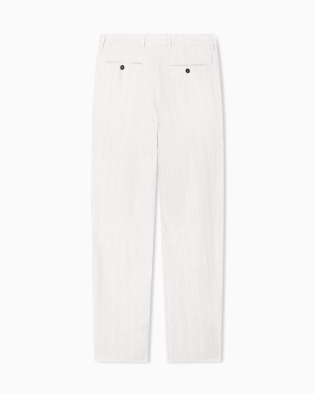 Giorgio Armani White Double-Pleat Linen Trousers for men