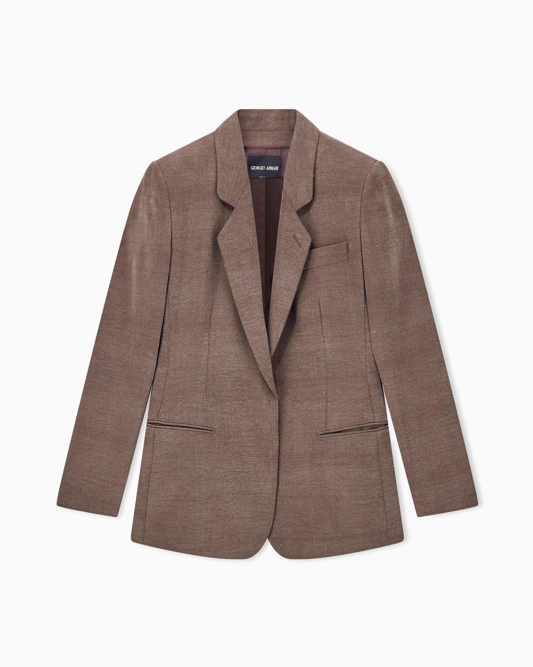 Giorgio Armani Brown Single-Breasted Blazer