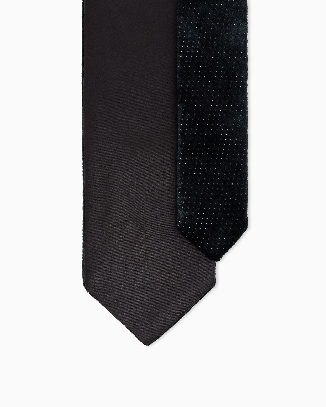 Giorgio Armani White Viscose And Silk Micro-Pattern Jacquard Tie Giorgio's for men