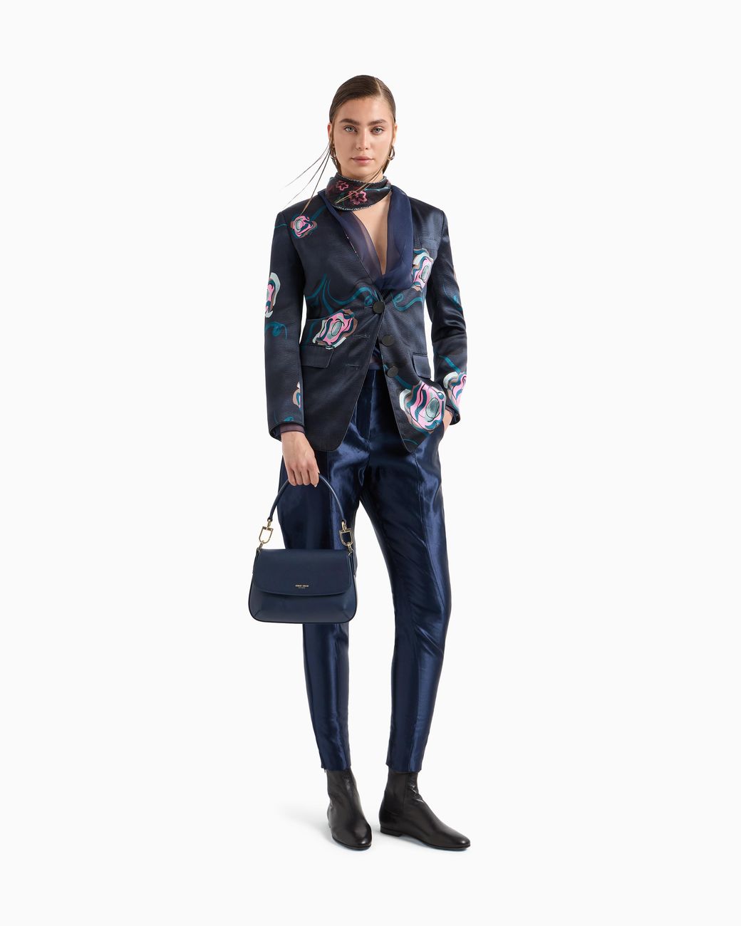 Giorgio Armani Blue Small La Prima Soft Bag