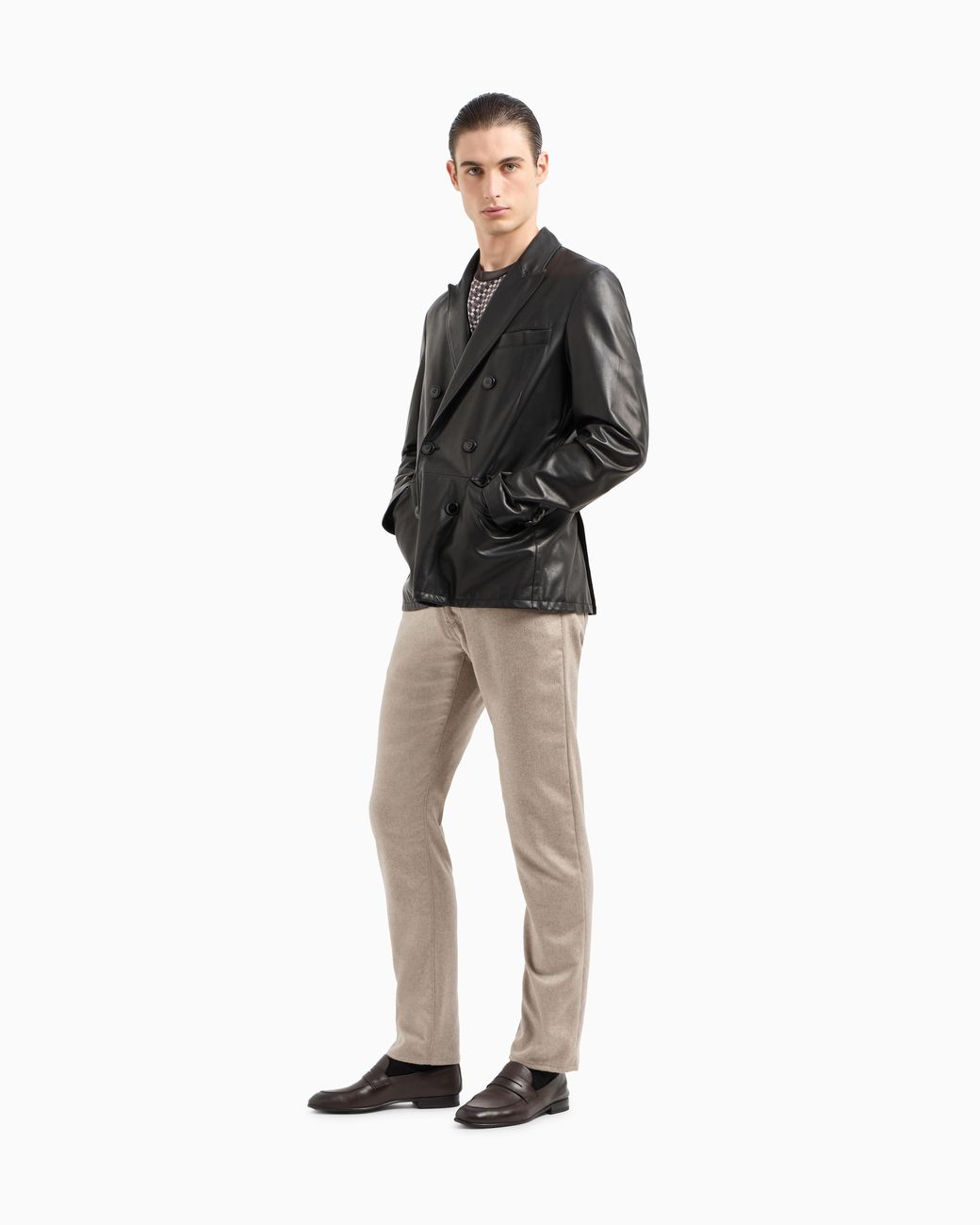 Giorgio Armani Gray Regular Fit Five-Pocket Pants for men