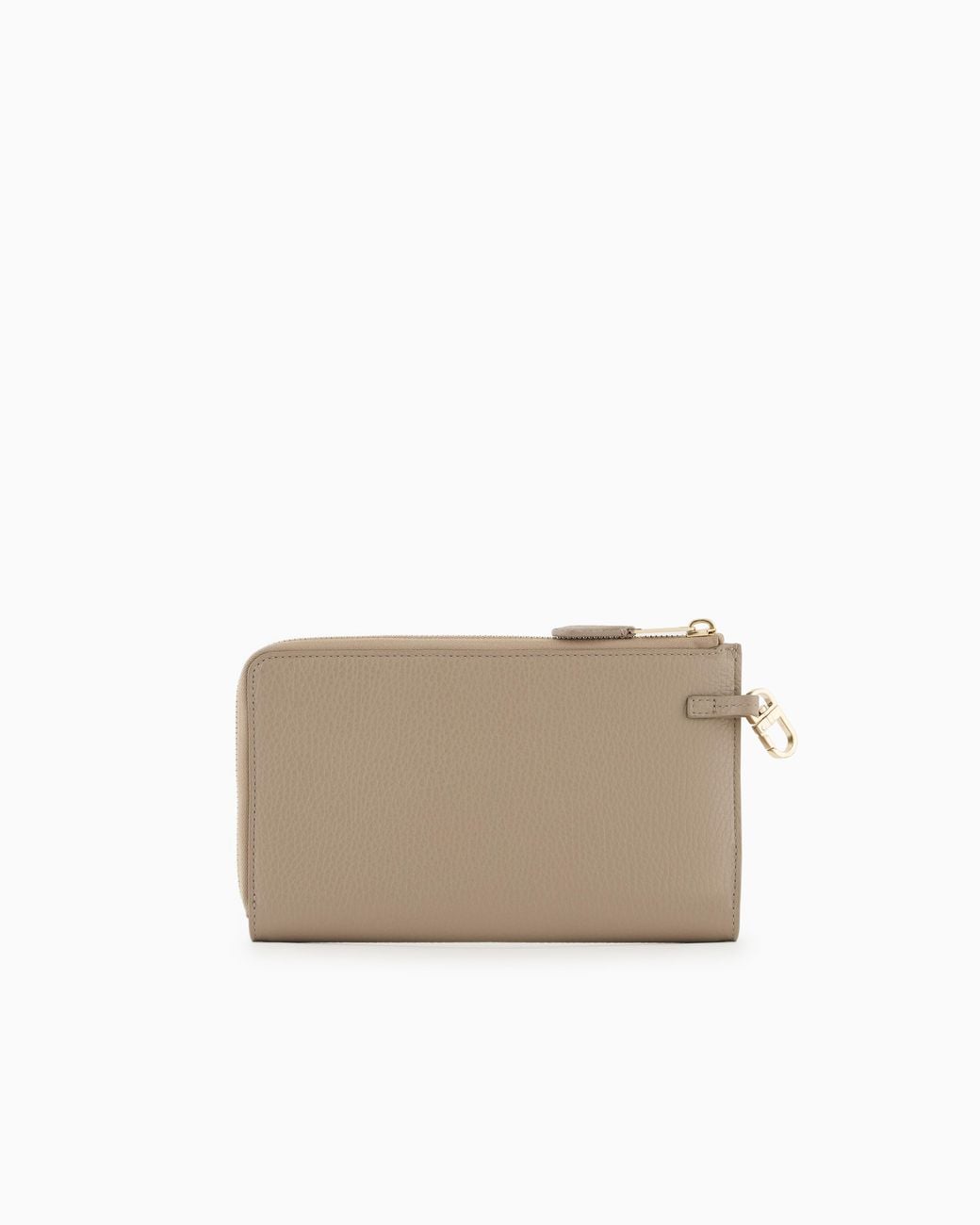 Giorgio Armani Natural Pebbled Leather Wallet With Wraparound Zip