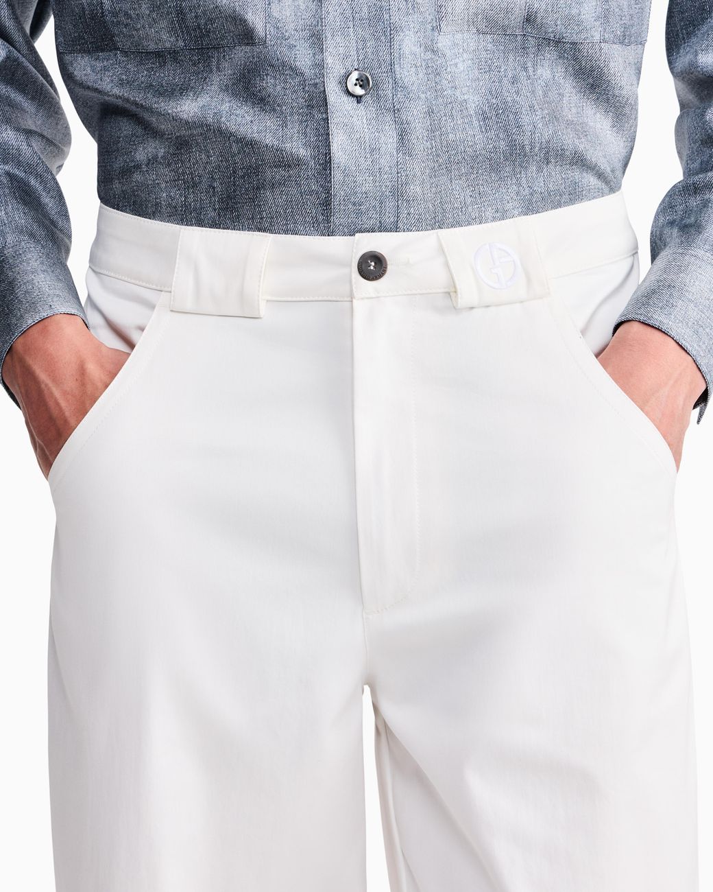 Giorgio Armani White Trouser Regular Fit for men