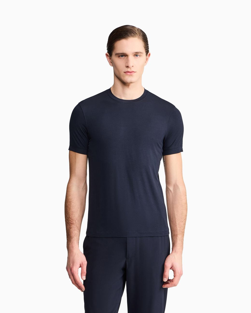 Giorgio Armani Blue Jersey T-Shirt for men