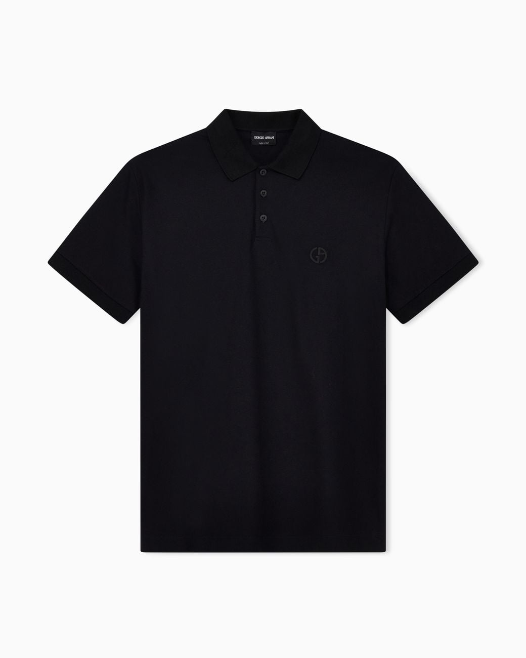 Giorgio Armani Black Slim Fit Polo for men