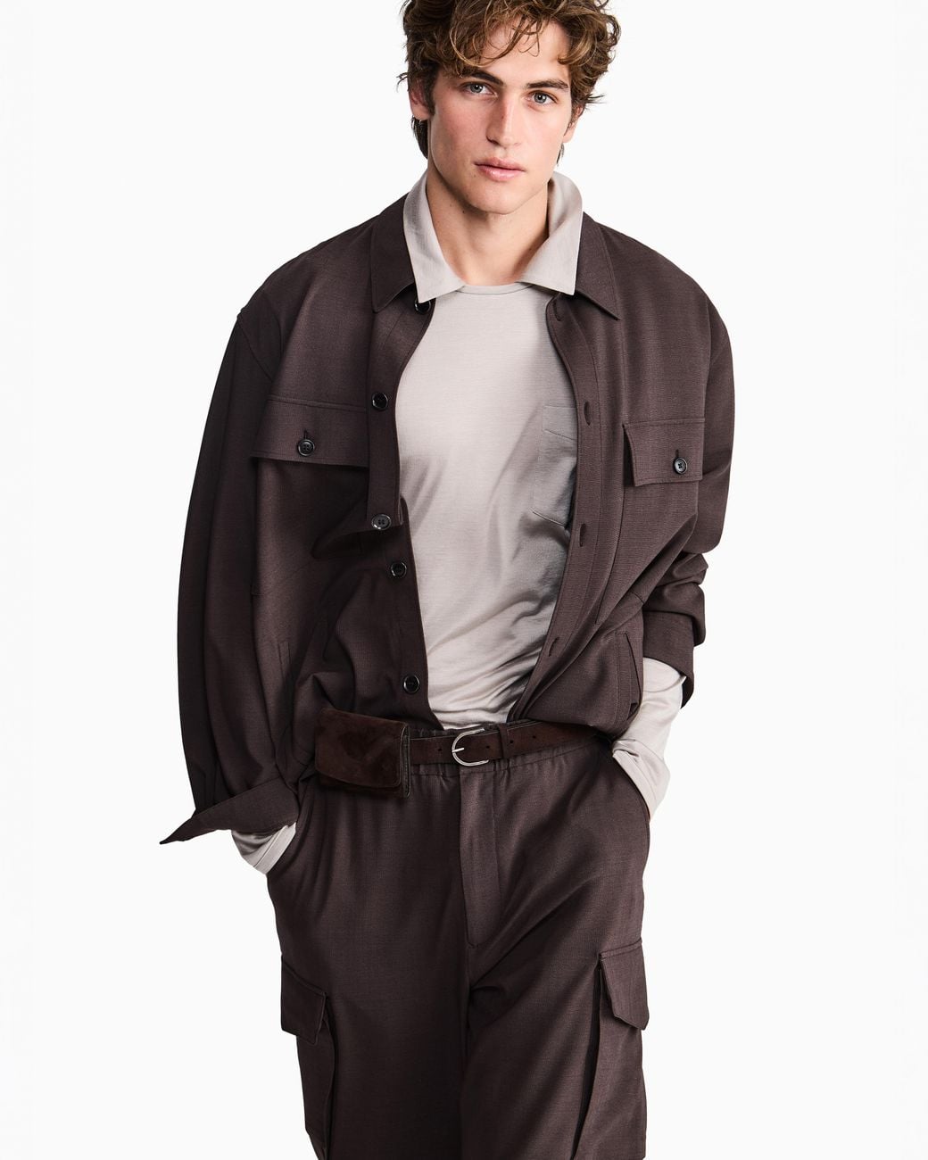 Giorgio Armani Black Fashion Shirts for men