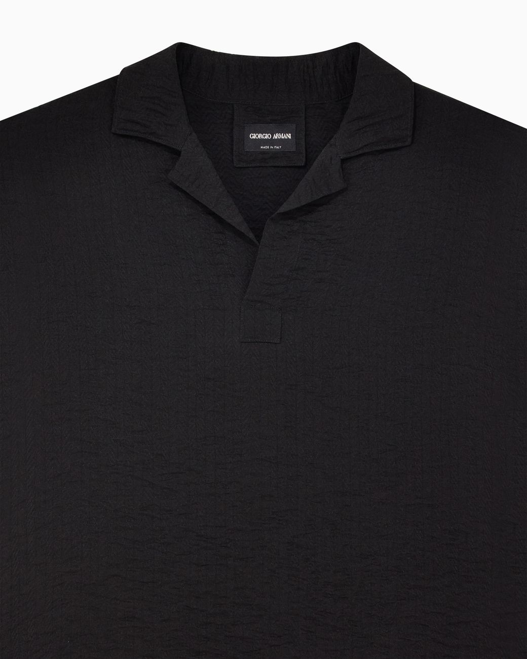 Giorgio Armani Black Jacquard Polo for men