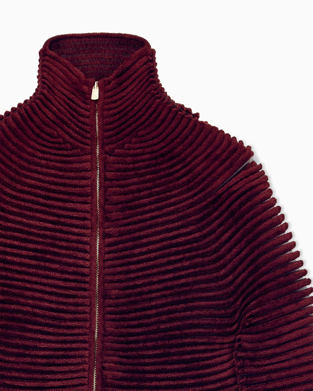 Giorgio Armani Red Ottoman Jacket Slim With Seamless Kimono Sleeves And Zip