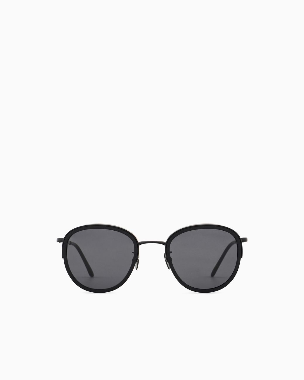 Giorgio Armani White Phantos-Shaped Sunglasses for men