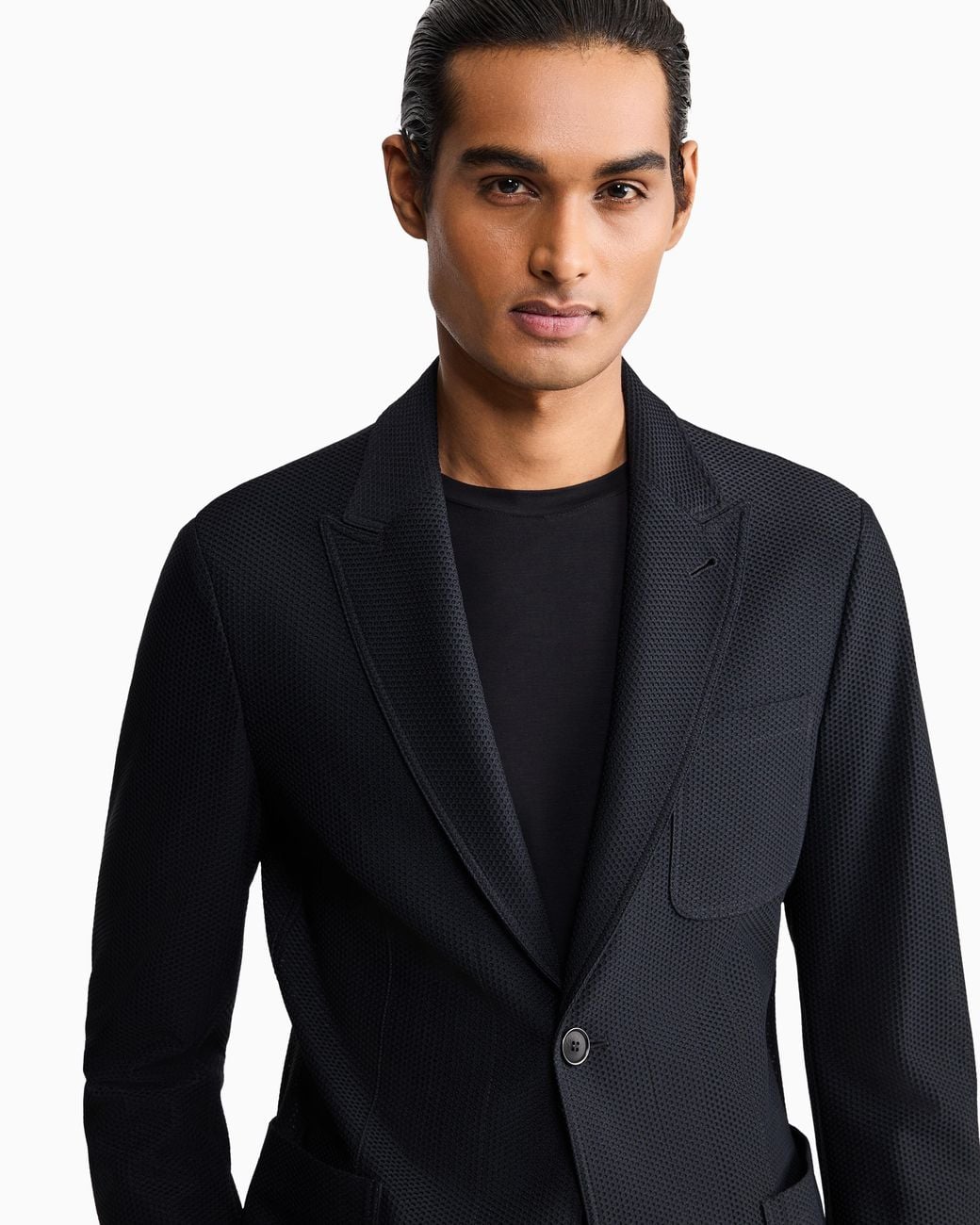 Giorgio Armani Black Icon Single-Breasted Jacket for men