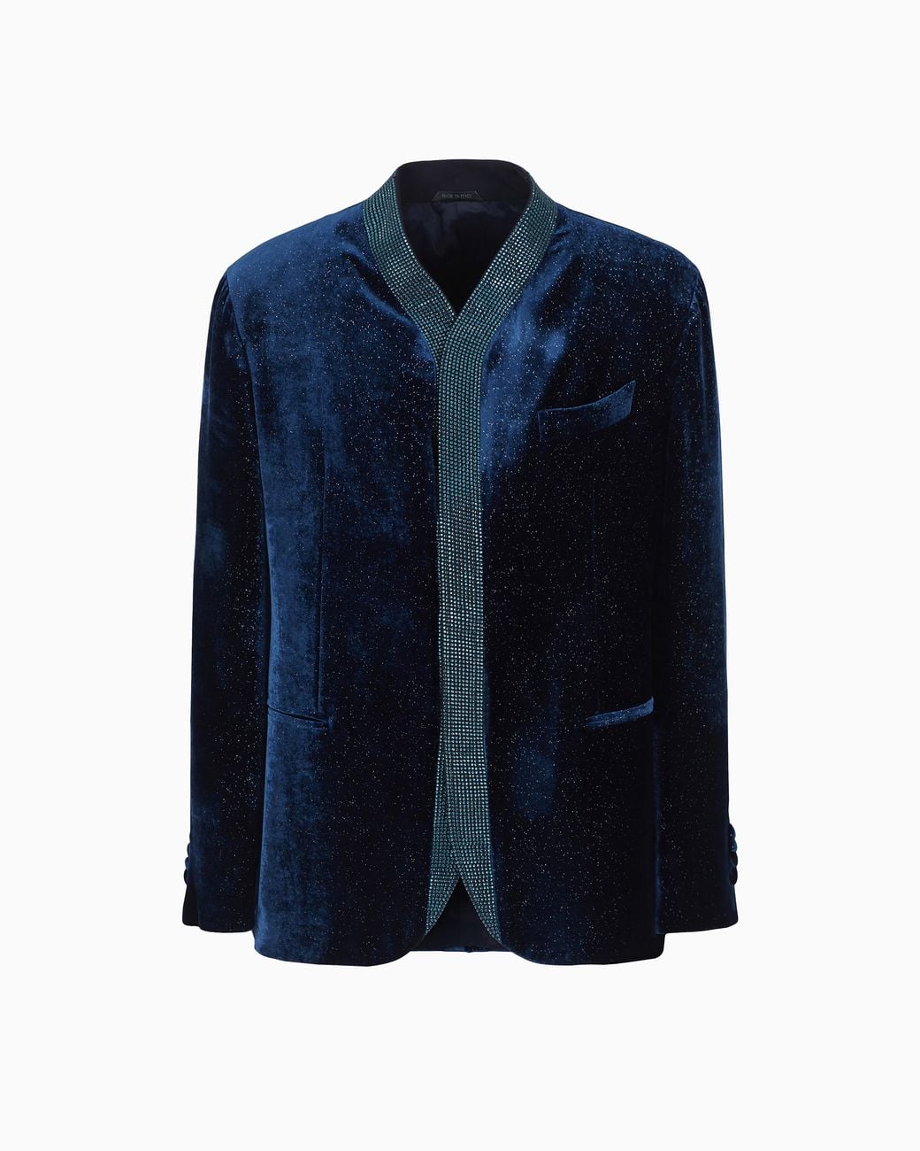 Giorgio Armani Blue Upton Line Single-Breasted Jacket for men