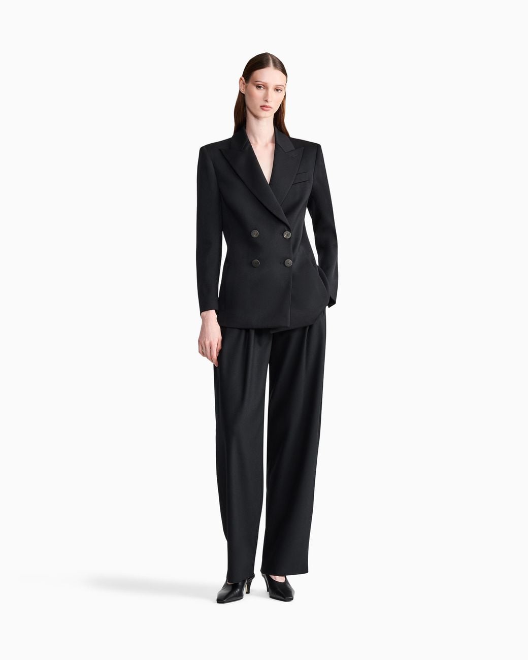 Giorgio Armani Blue Double-Breasted Blazer
