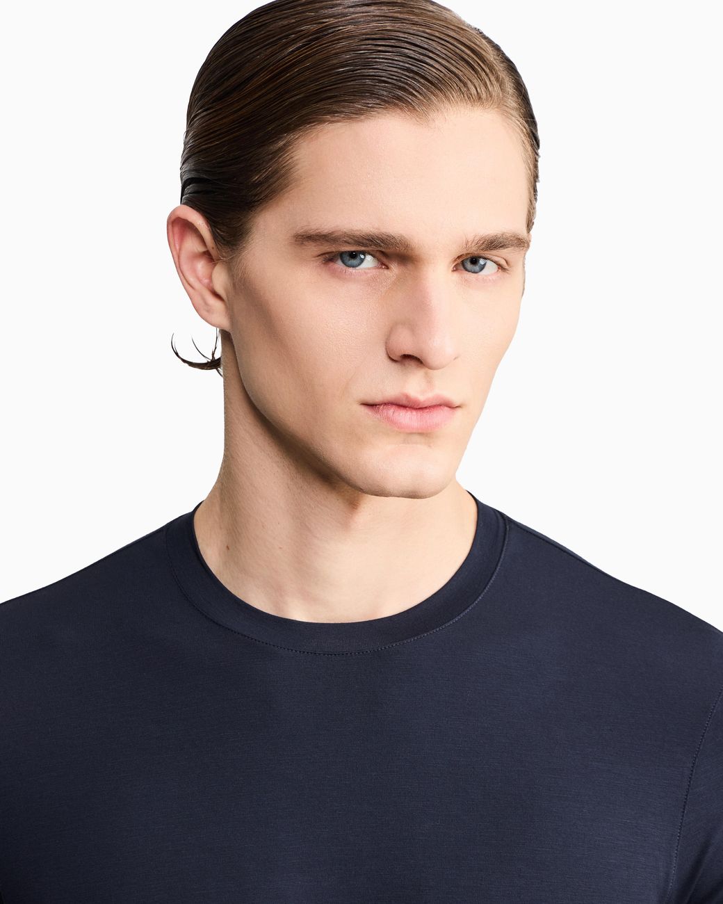Giorgio Armani Blue Jersey T-Shirt for men