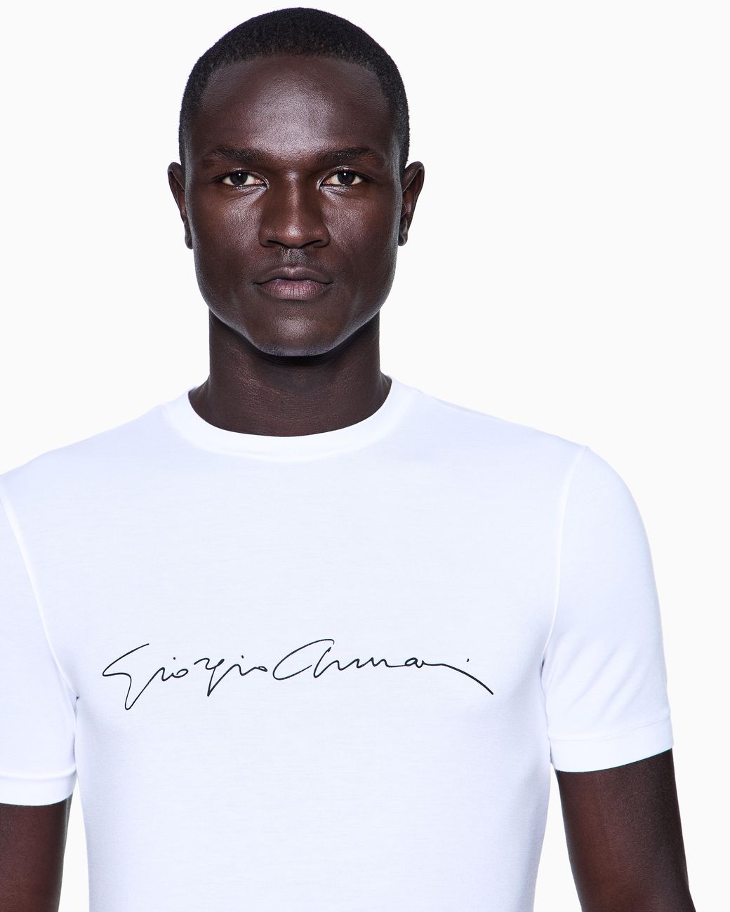 Giorgio Armani White Stretch T-Shirt for men