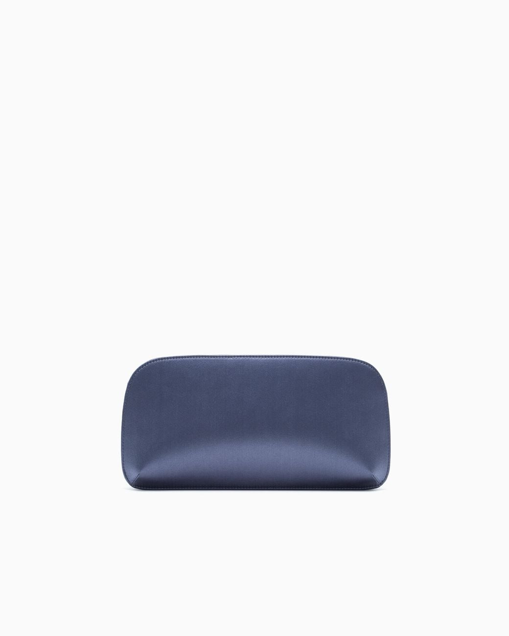 Giorgio Armani Blue Satin Horizontal La Prima Clutch Bag