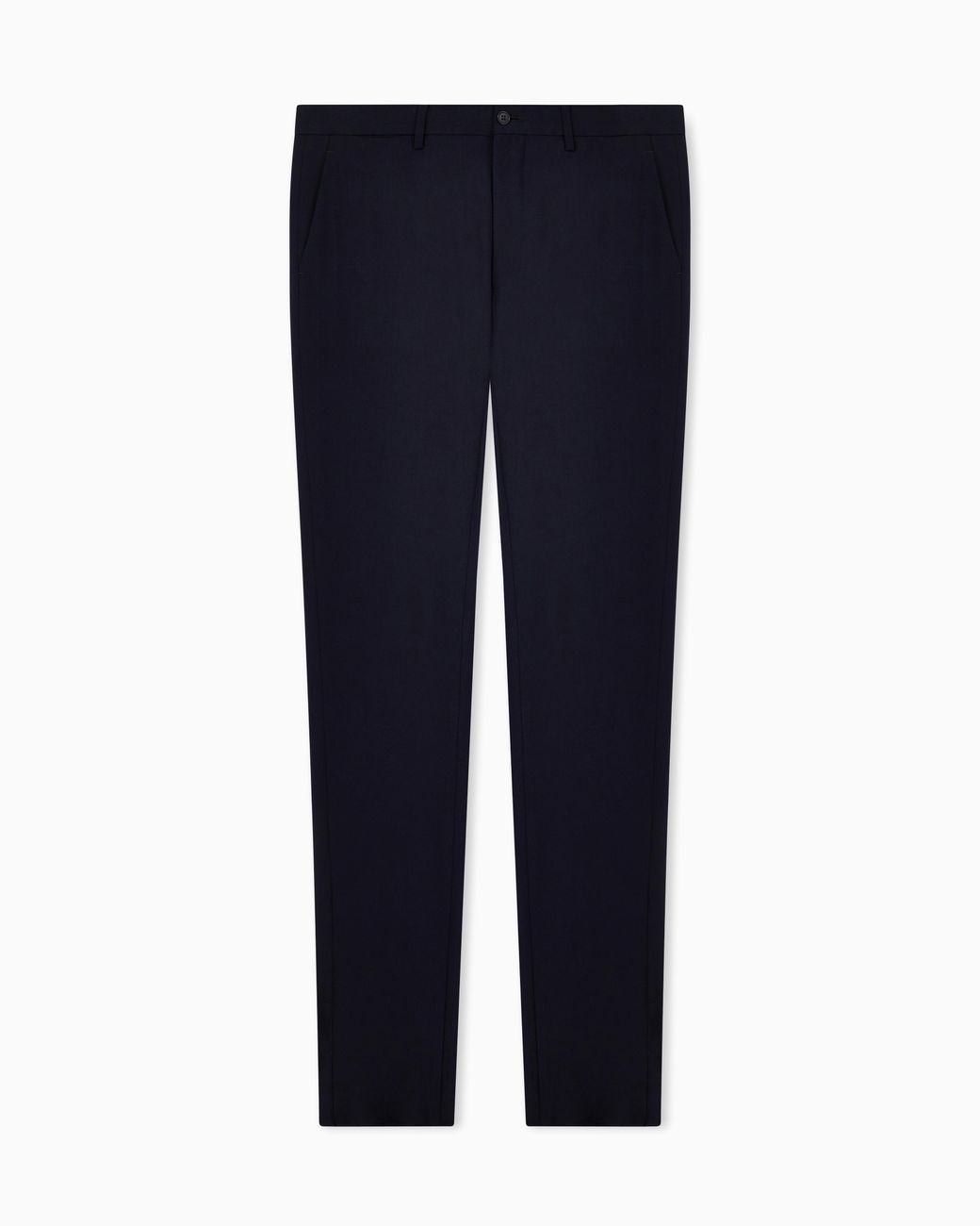 Giorgio Armani Blue Two-Way Stretch Wool-Canvas Trousers for men