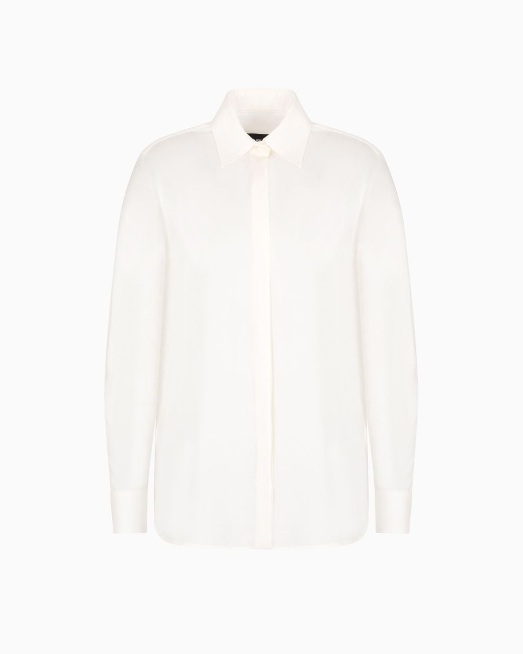 Giorgio Armani White Pure Silk Charmeuse Shirt