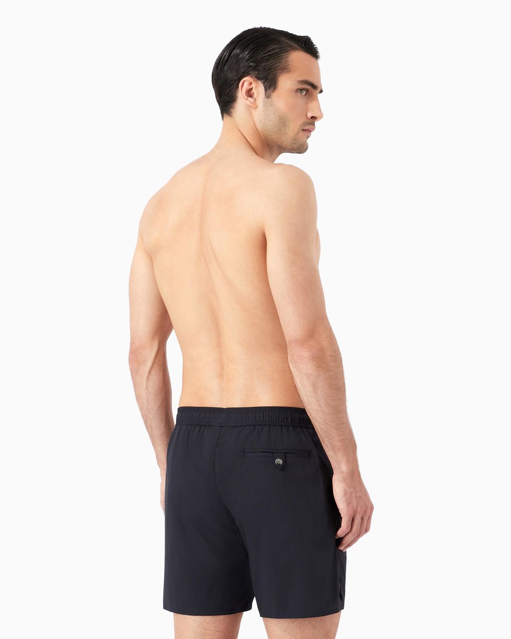 Giorgio Armani Blue Drawstring Swim Trunks for men