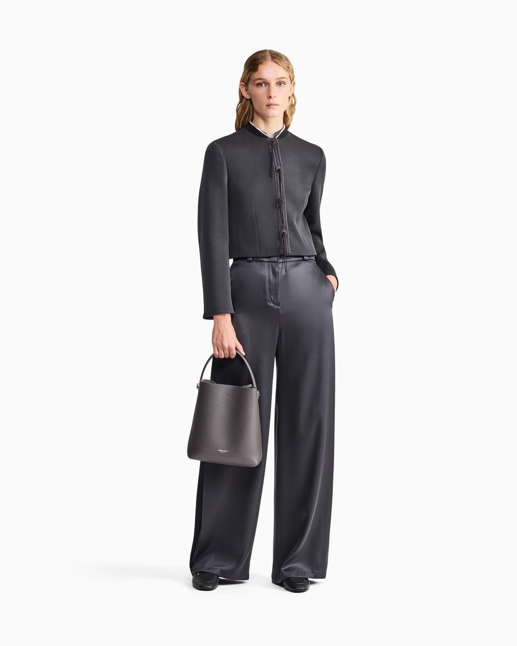 Giorgio Armani Blue Blazer Slim-Fit Virgin Wool With Horn Buttons And Tassels