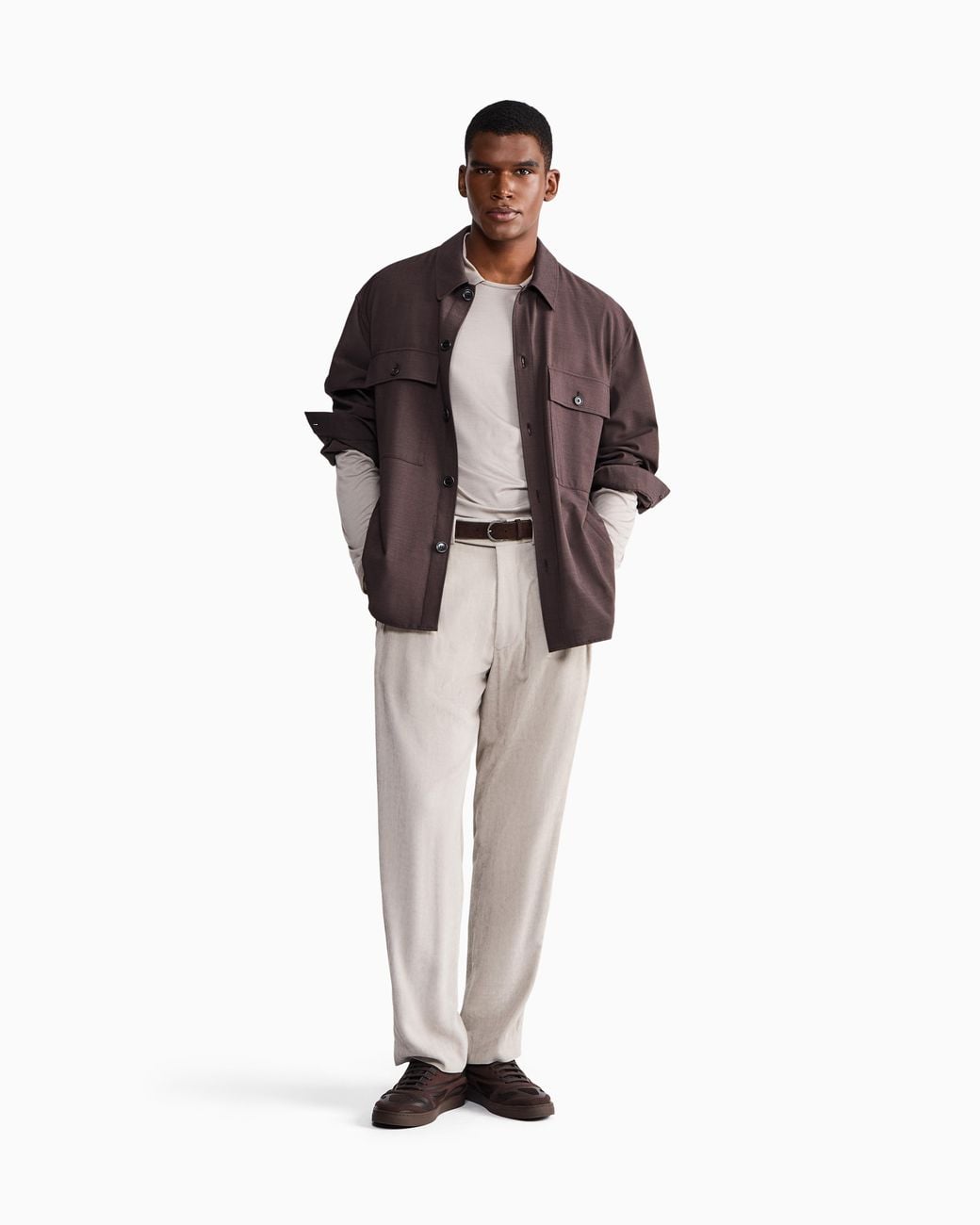 Giorgio Armani Gray Polo Shirts for men