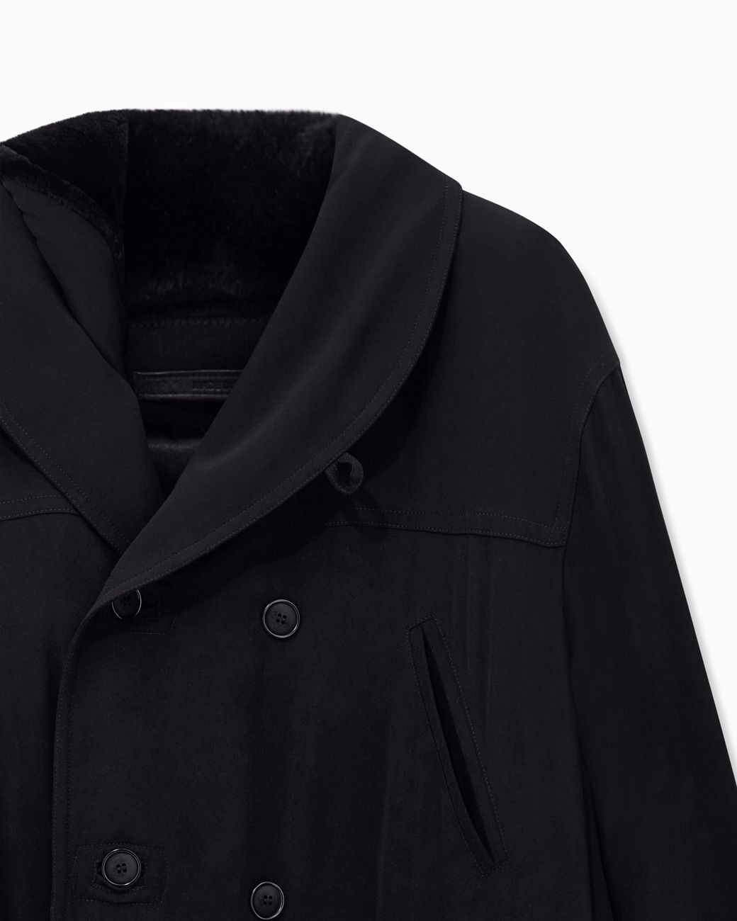 Giorgio Armani Black Coat Oversized for men