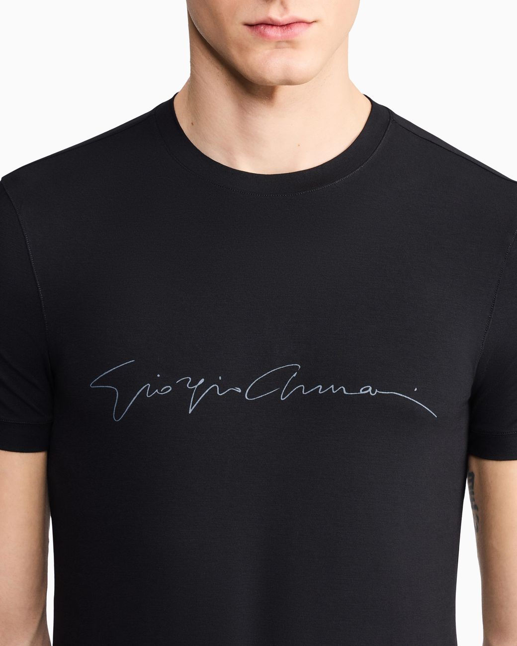 Giorgio Armani Black Stretch T-Shirt for men