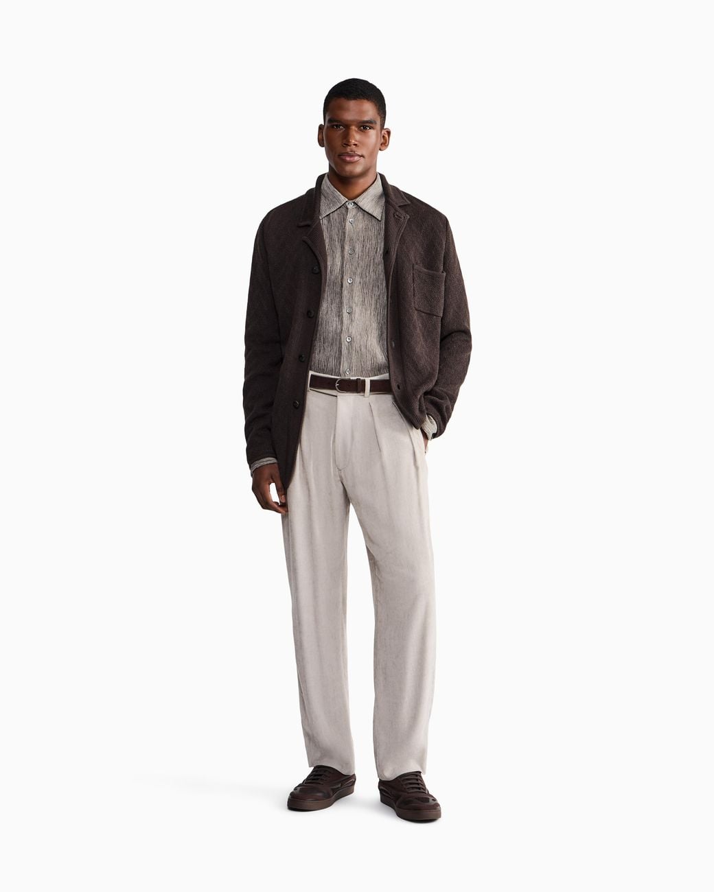 Giorgio Armani Gray Fashion Shirts for men