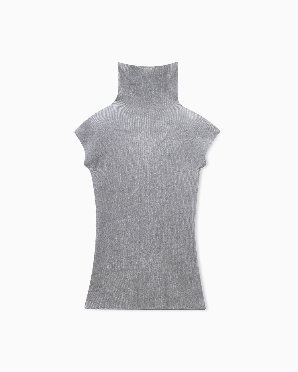Giorgio Armani Blue Sweater Slim Fit Cup Sleeve Turtleneck English Ribbed Viscose
