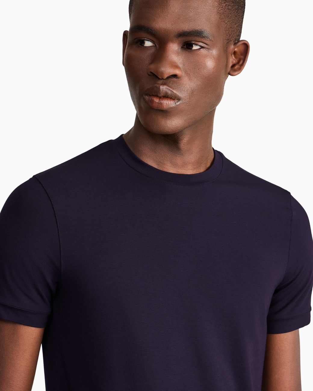 Giorgio Armani Blue Crew-Neck T-Shirt for men