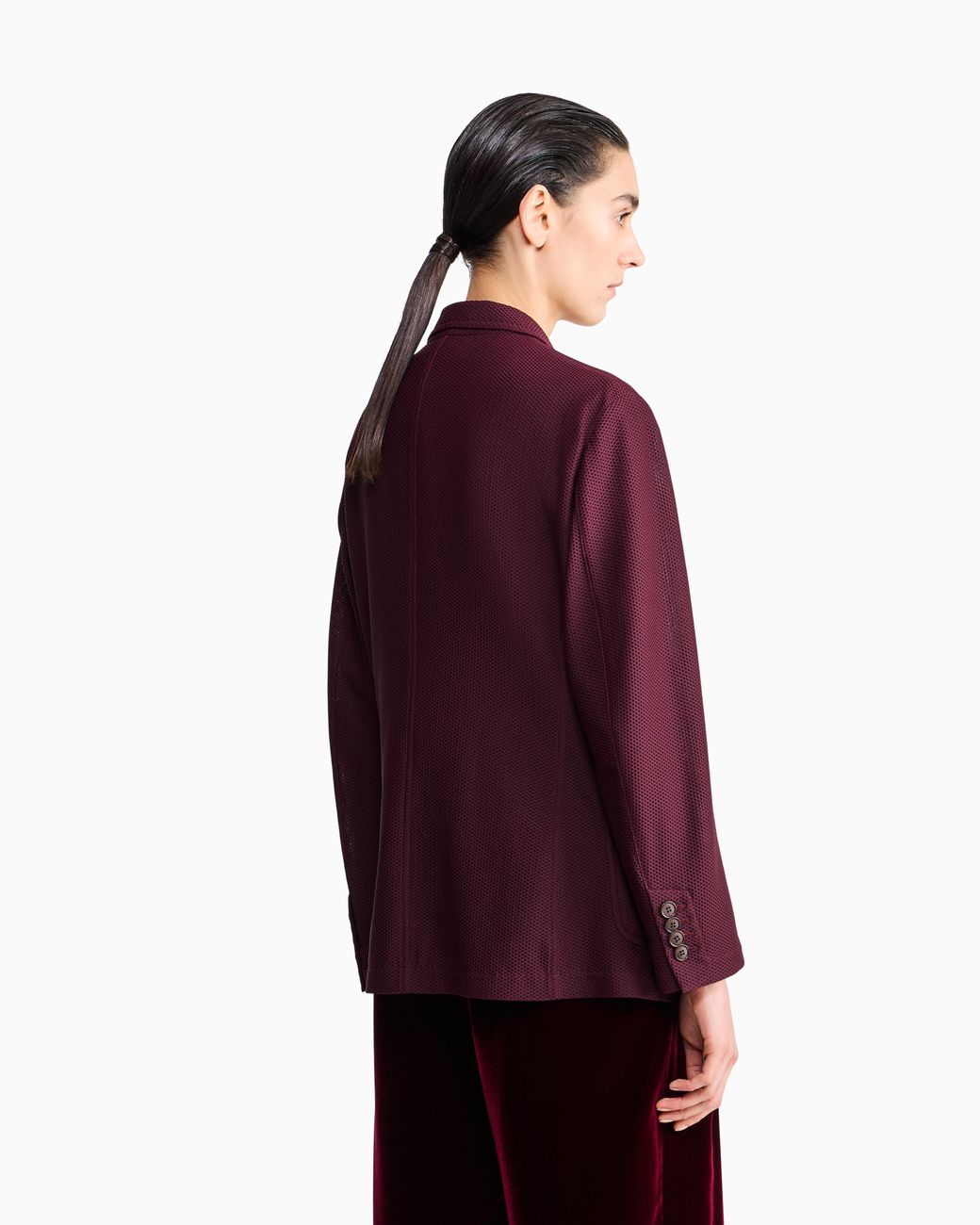 Giorgio Armani Purple Single-Breasted Jacket