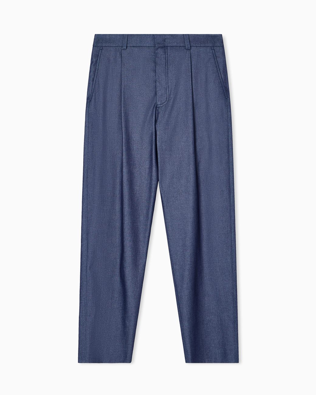 Giorgio Armani Blue Single-Pleat Trousers for men