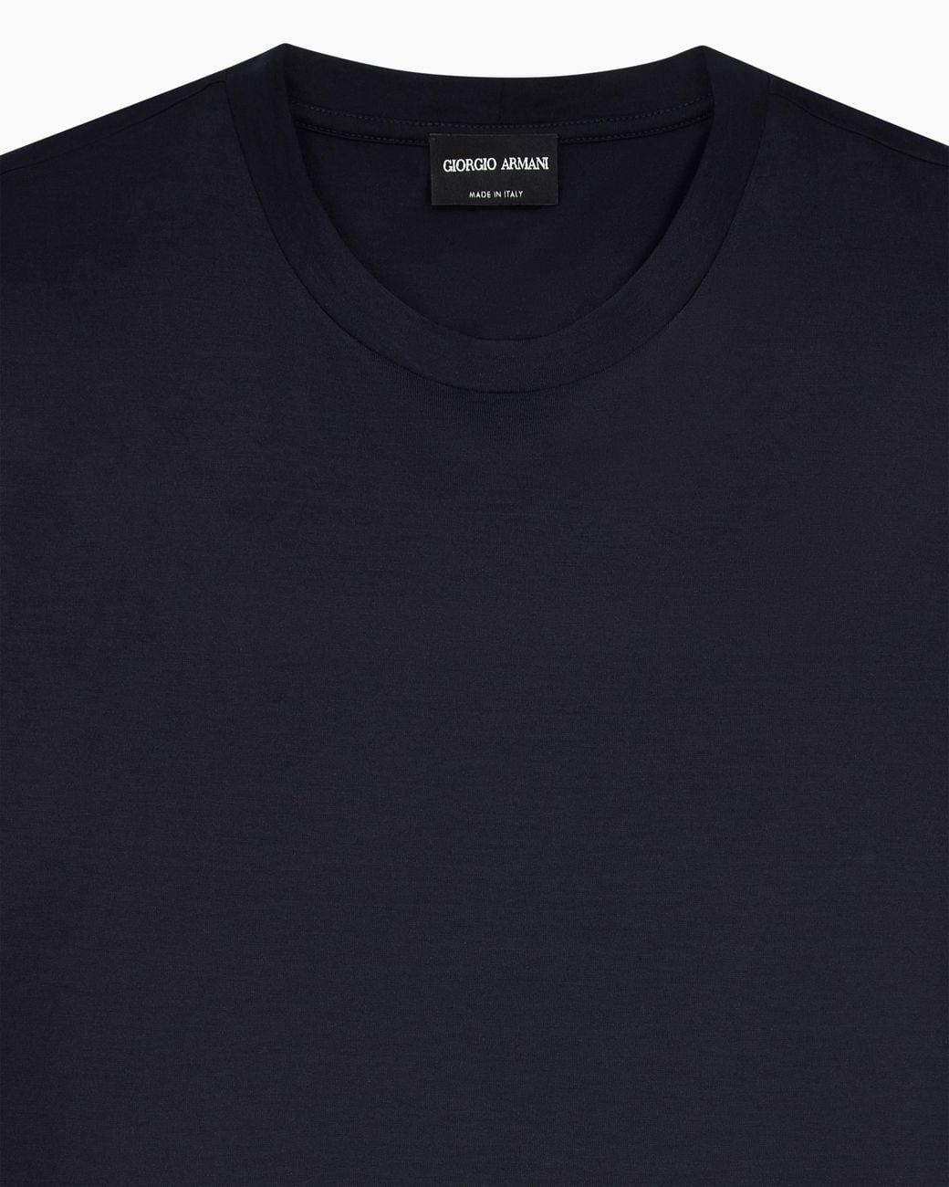 Giorgio Armani Blue Plain-Knit Jersey T-Shirt for men