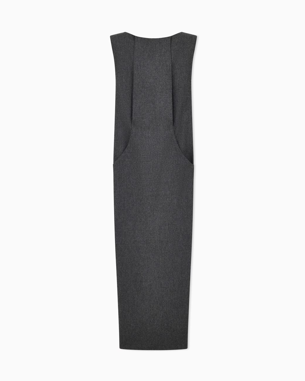 Giorgio Armani Gray Sleeveless Long Dress