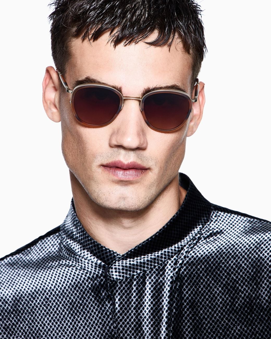 Giorgio Armani Pink Phantos-Shaped Sunglasses for men