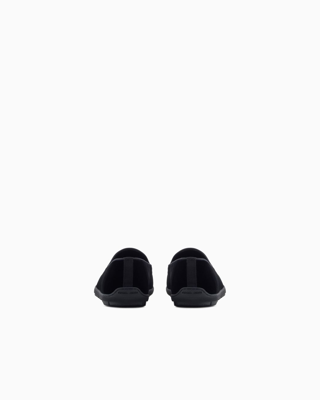Giorgio Armani White Velvet Slip On Shoes With A Flexible Rubber Sole for men