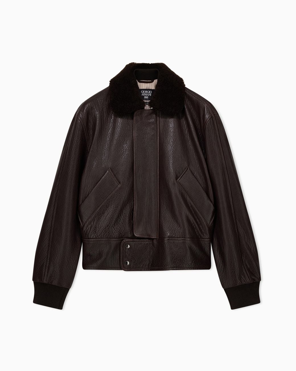 Giorgio Armani Black Leather Jacket X Kith for men