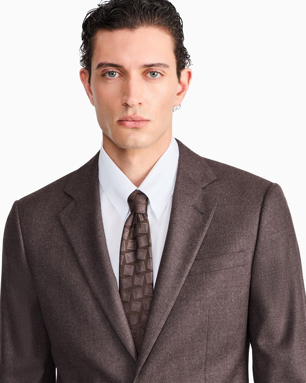 Giorgio Armani Brown Slim-Fit Suit Soho for men